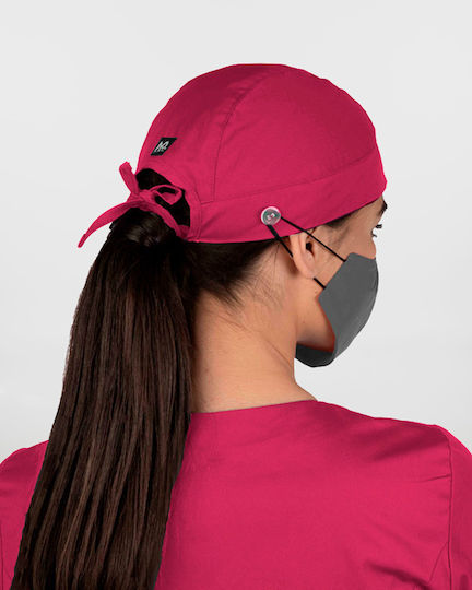 Ayo Hover Unisex Σκουφάκι Χειρουργείου Φούξια από Βαμβάκι και Πολυεστέρα