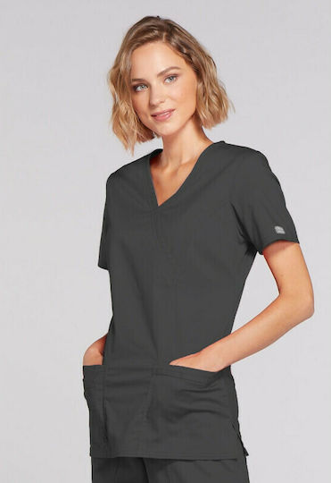 Cherokee 4728 Women's Medical Blouse Gray