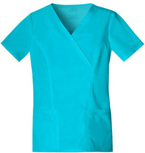 Cherokee 4728 Medizinische Bluse Türkis aus Baumwolle und Polyester