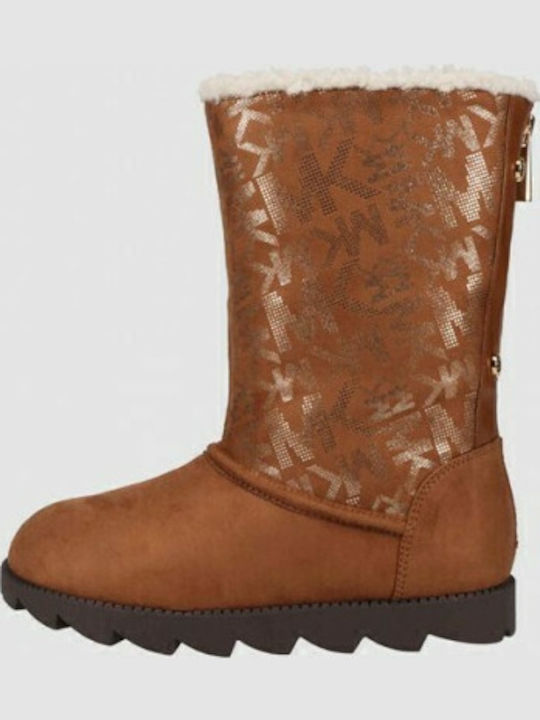 Kids Boots with Zipper Brown