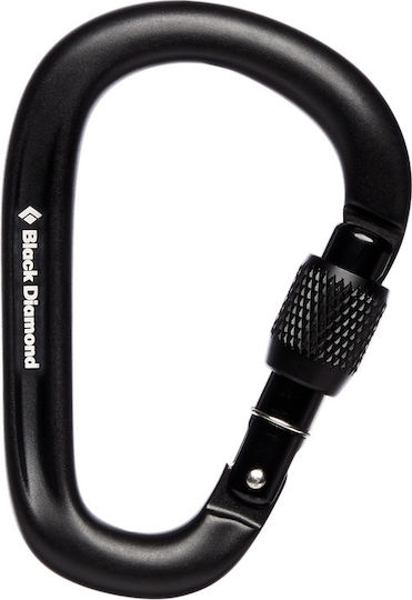 Black Diamond Screwgate Black Pearlock Lockable Carabiner 1pcs