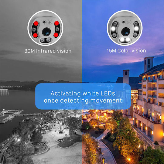 Camwon WIP-YI200D IP Surveillance Camera Wi-Fi Full HD 1080p Waterproof with Lens 4mm