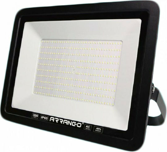 Arrango Στεγανός Προβολέας LED 300W Φυσικό Λευκό 4000K IP65