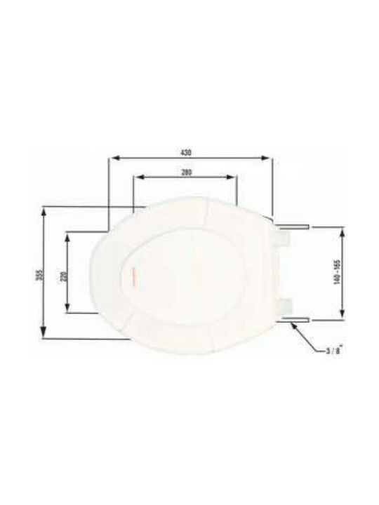 Lamaplast WC 7 Καπάκι Λεκάνης Πλαστικό 43x35.5cm Λευκό