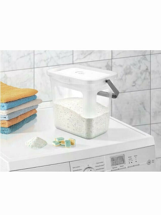 Viosarp Plastic Storage Box with Lid Transparent 24x19x24cm