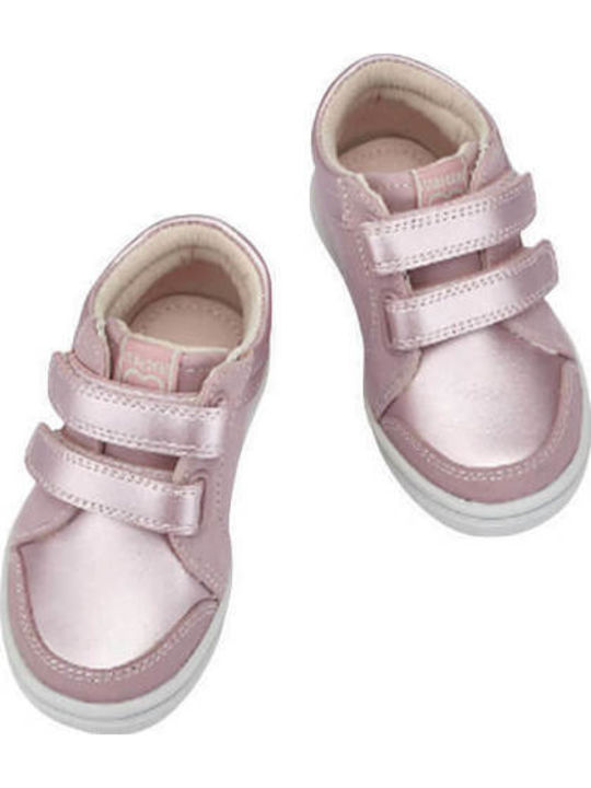 Παιδικά Sneakers High με Σκρατς Ροζ