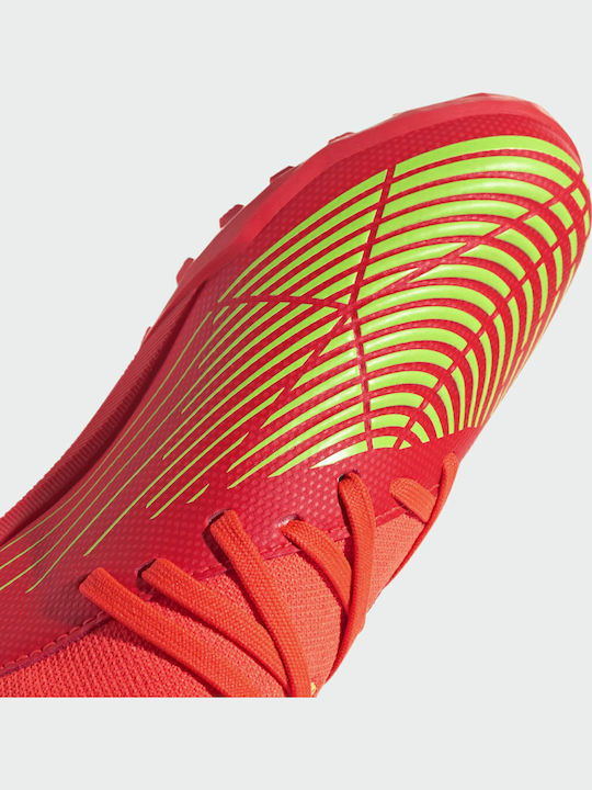 Παιδικά Ποδοσφαιρικά Παπούτσια Predator Edge 3 με Σχάρα Solar Red / Solar Green / Core Black
