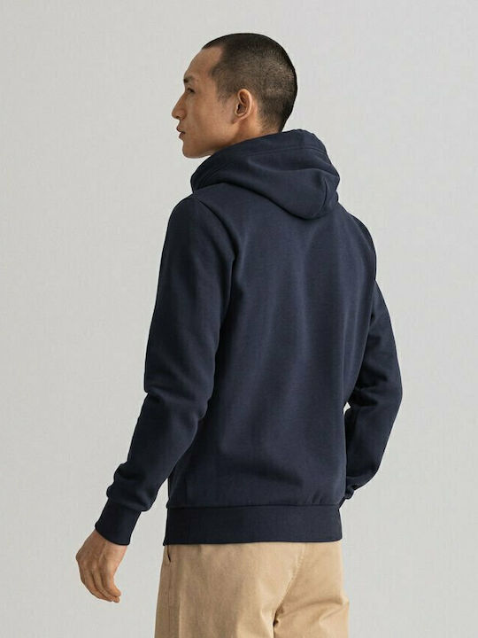 Archive Shield Sweatshirt with Hood Navy Blue