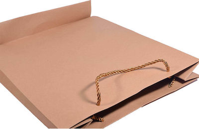 Kraft Papier Tasche für Geschenke Braun 9.5x38x27.5cm.