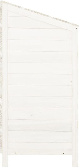Wooden Garden Shed White 0.55x0.52x1.12m