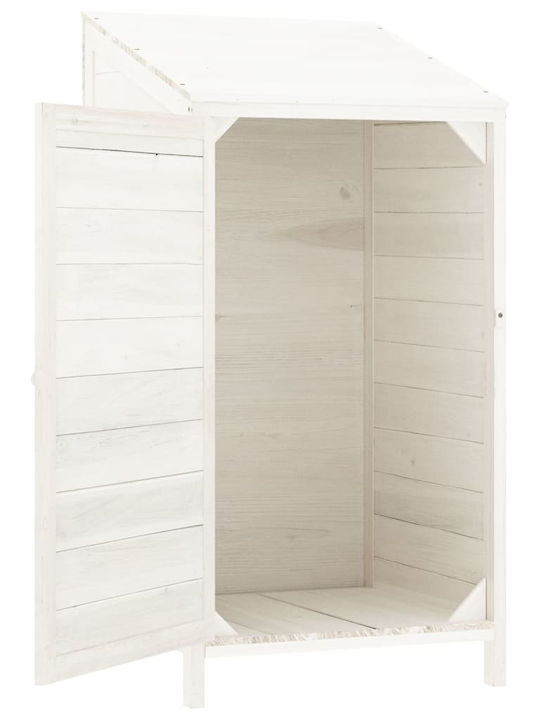 Wooden Garden Shed White 0.55x0.52x1.12m