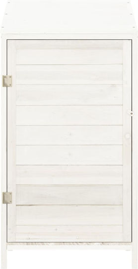 Wooden Garden Shed White 0.55x0.52x1.12m