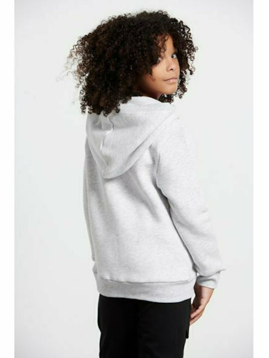 BodyTalk Boys Athleisure Hooded Sweatshirt with Zipper Gray