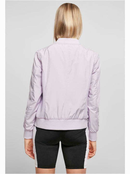 Urban Classics TB1217 Women's Short Bomber Jacket for Winter Lilac