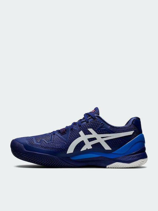ASICS Gel-Resolution 8 Bărbați Pantofi Tenis Terenuri de lut Scafandru Albastru / Alb