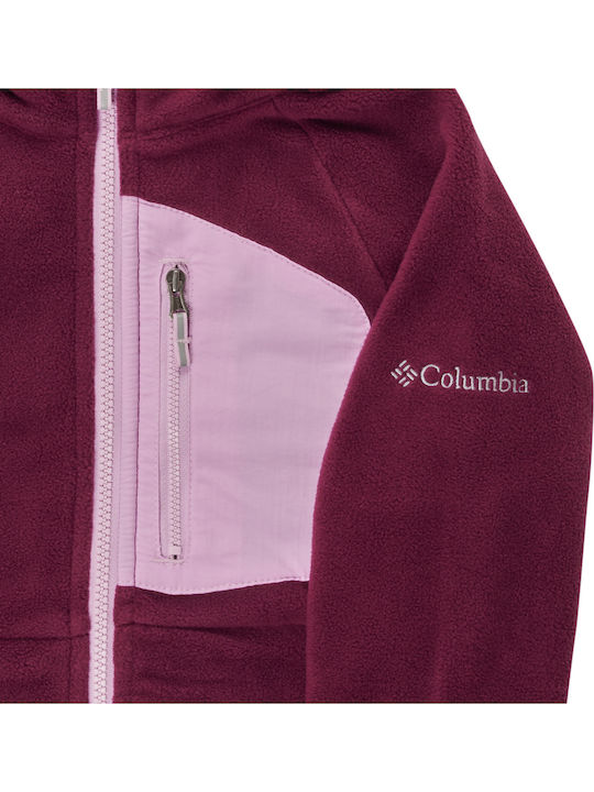 Fleece Επένδυση Παιδική Φούτερ Ζακέτα με Τσέπες Μωβ FAST TREK III