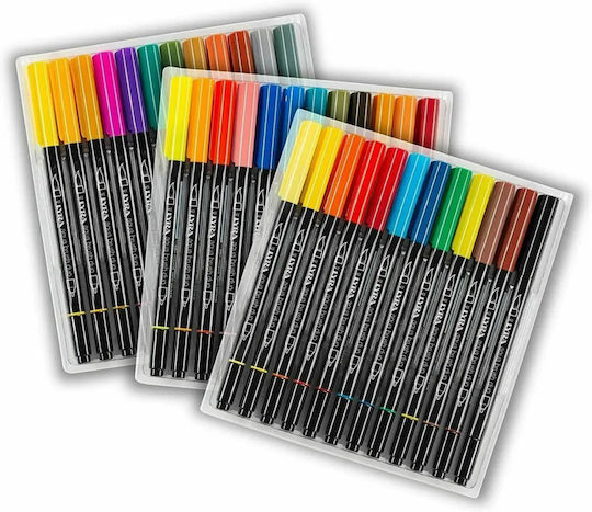 Lyra Aqua Brush Duo Μαρκαδόροι Σχεδίου 5mm Σετ 12 χρώματα