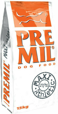 Premil Premium Maxi Athletic 15kg Hrană Uscată pentru Câini Adulți de Rase Mari cu Carne