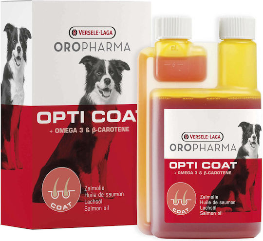 Versele Laga Opti Coat Salmon Oil for Dogs 250ml for General Health