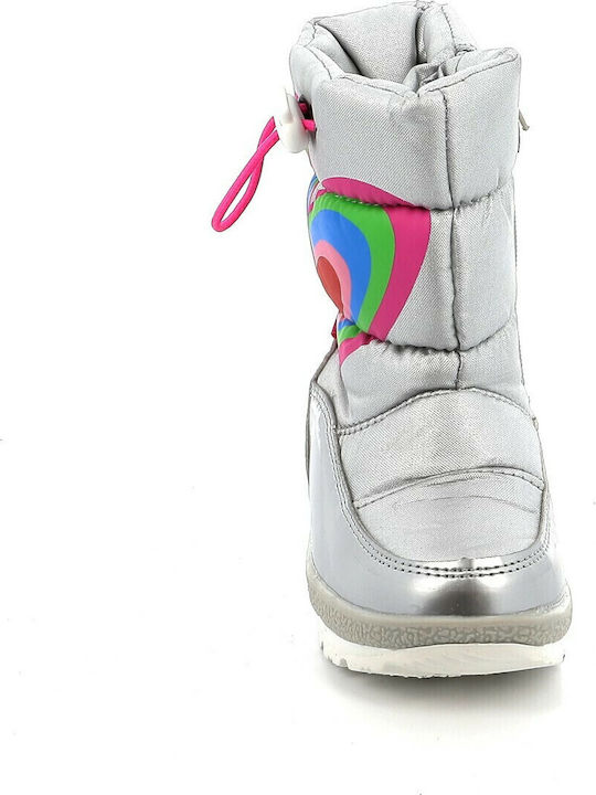 Anatomical Kids Snow Boots with Zipper Silver
