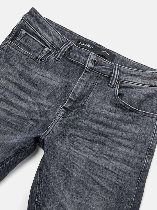 Jones Men's Elastic Jeans Pants with Regular Fit Black
