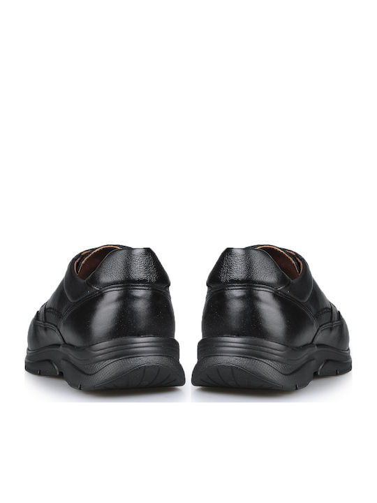 Leder Herren Freizeitschuhe Schwarz