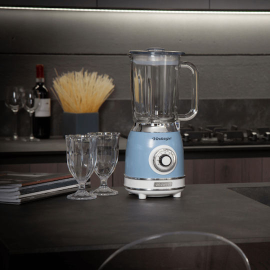 Ariete Vintage Blender With Glass Jug 1.5 Lt 1000W Blue