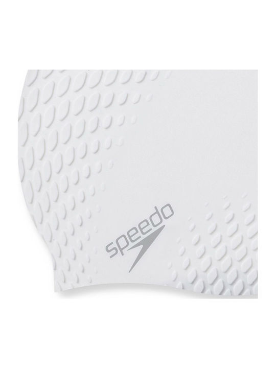 Speedo Bubble Active Silicone Adults Swimming Cap White