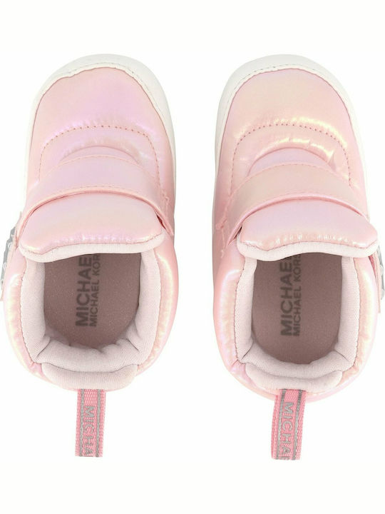 Michael Kors Βρεφικά Μποτάκια Αγκαλιάς Ροζ Puffy