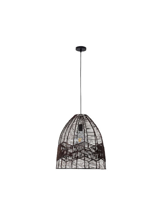 GloboStar Aloha Hängelampe Braun mit Seil für Fassung E27 45x43x46cm.