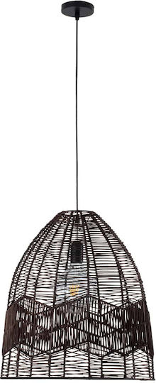 GloboStar Aloha Lustră Maro cu frânghie pentru Dulie E27 45x43x46cm.