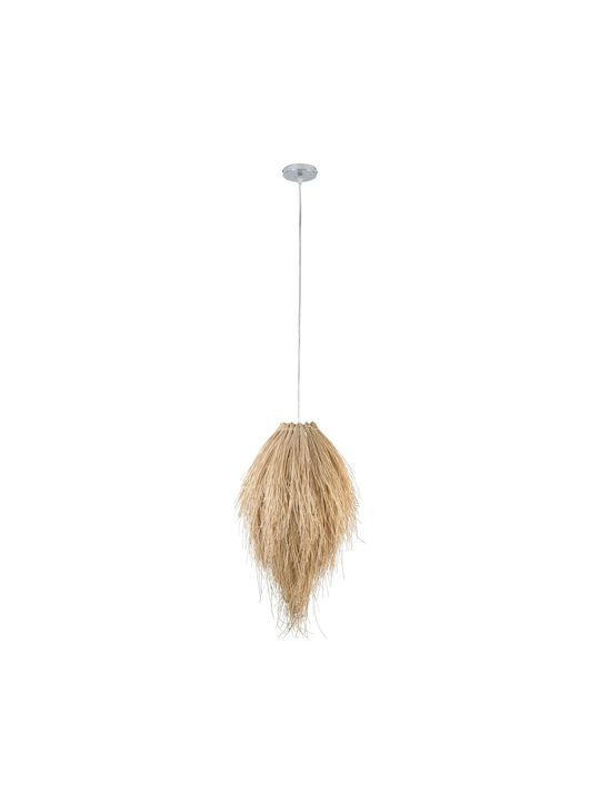 GloboStar Archipelago Pendant Light Beige Grid with Socket E27 63cm