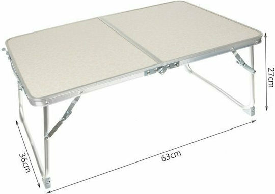 Table for Camping Foldable 62x27x36cm Silver