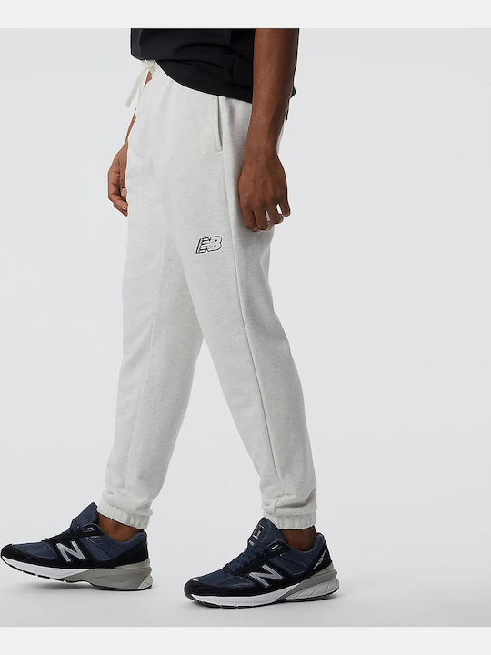 Pantaloni de trening cu Elastic Alb