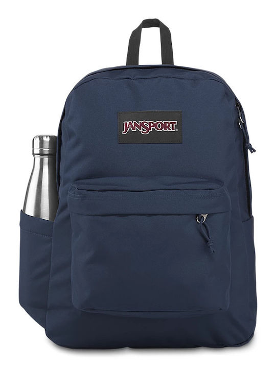 Jansport Superbreak Plus Σχολική Τσάντα Πλάτης Γυμνασίου - Λυκείου Navy 26lt