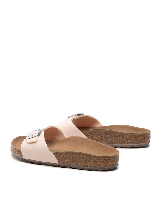 Madrid Flache Damen Anatomisch Sandalen Light Rosa Schmale Passform