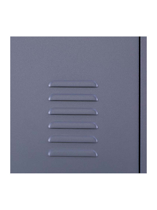 Dulap Metalic Steelen Cu 6 Dulapuri Antracit Mat Fără Picioare 90x45x180cm
