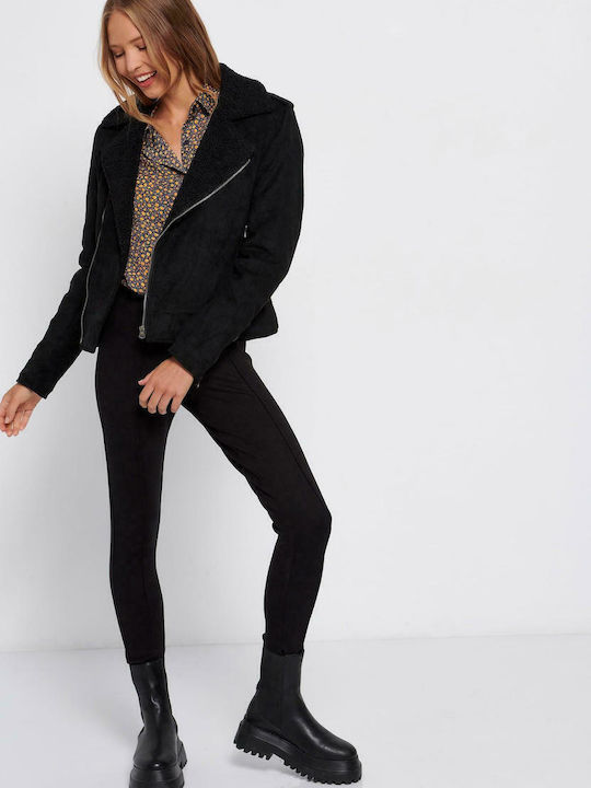 Damen Bikerjacke Schwarz