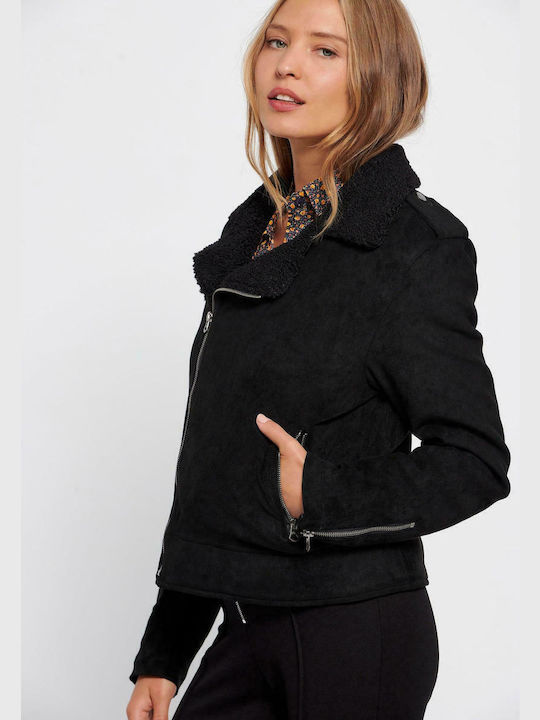 Damen Bikerjacke Schwarz