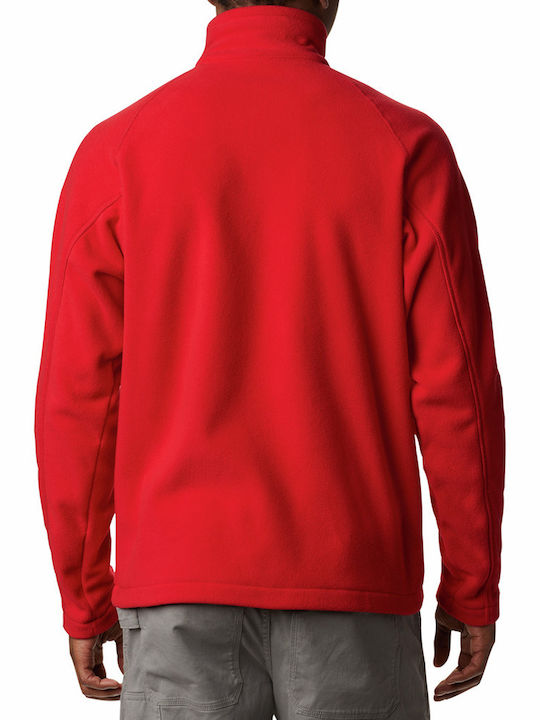 Columbia Ανδρική Μπλούζα με Φερμουάρ Μακρυμάνικη Κόκκινη