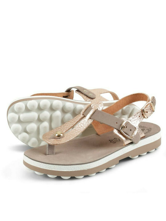 Marlena Women's Flat Sandals Rosegold Volcano
