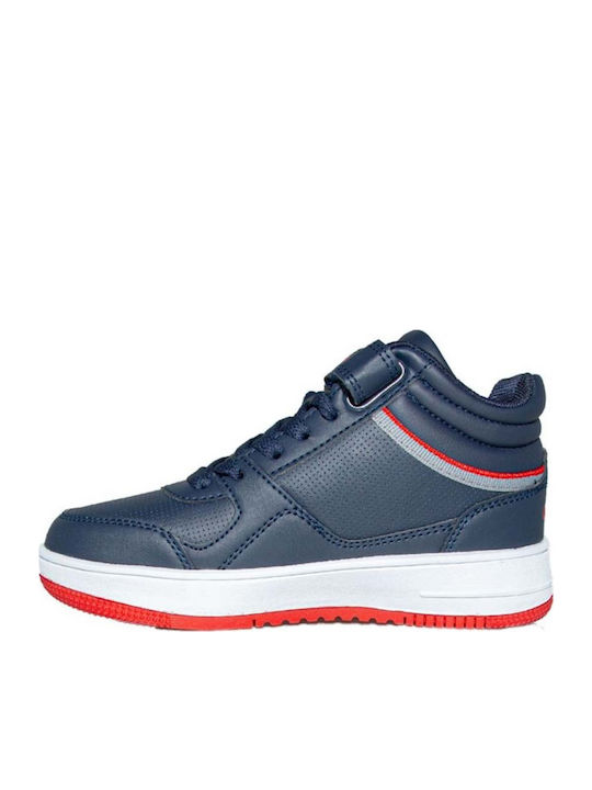 Rebound Vintage Mid PS Αθλητικά Παιδικά Παπούτσια Μπάσκετ με Σκρατς Μπλε