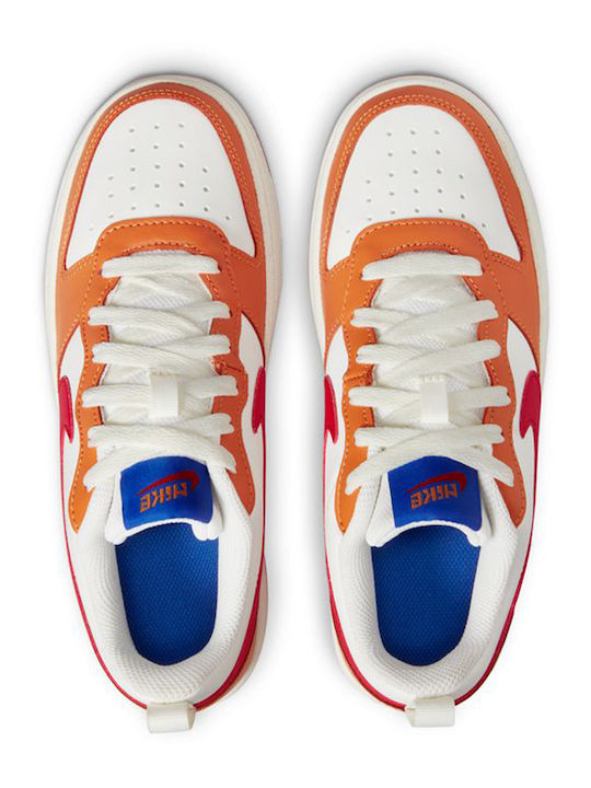 Court Borough Kids Sports Shoes Basketball with Laces Orange