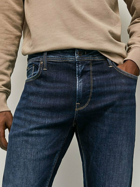 Stanley Men's Jeans Pants Elastic with Regular Tapered Fit Blue