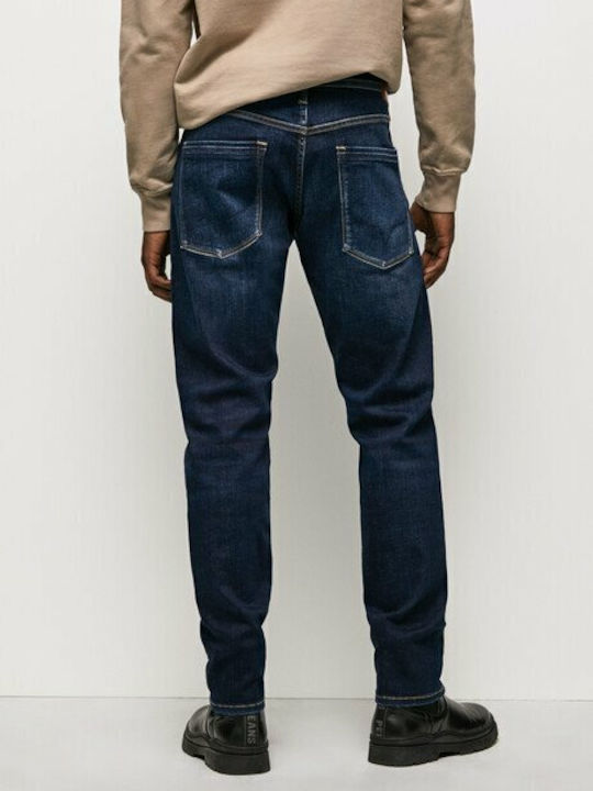 Pepe Jeans Stanley Herren Jeanshose Elastisch Regulär Fit Verjüngt Blau