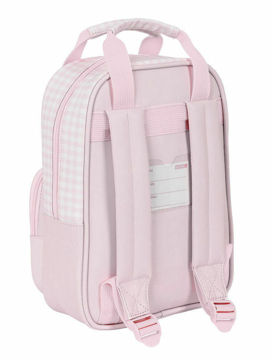 Safta Flor School Bag Backpack Kindergarten in Pink color L20 x W8 x H28cm