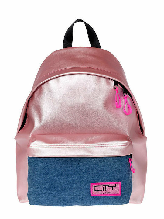 Lyc Sac City The Drop School Bag Backpack Elementary, Elementary Flashy Pink