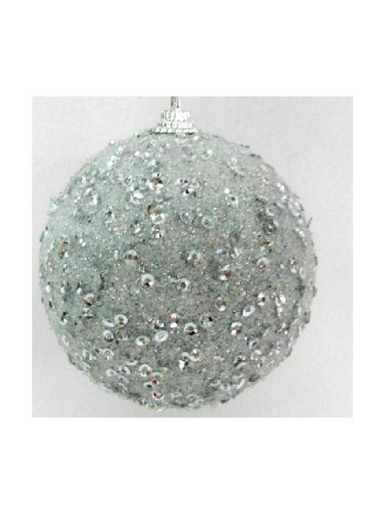 Iliadis Christmas Ball Ornament Silver 10x10cm 4pcs