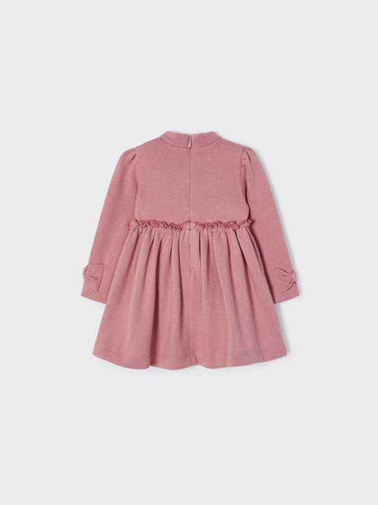 Mayoral Kids Dress Long Sleeve Pink