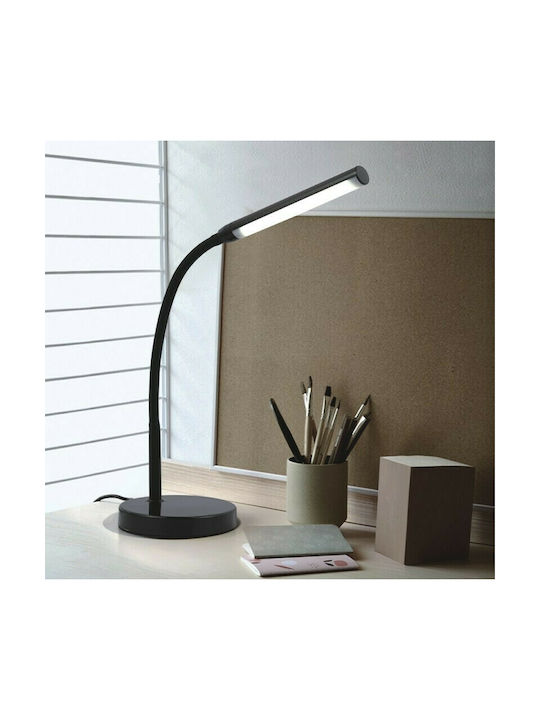 VK Lighting LED Φωτιστικό Γραφείου με Εύκαμπτο Βραχίονα σε Μαύρο Χρώμα